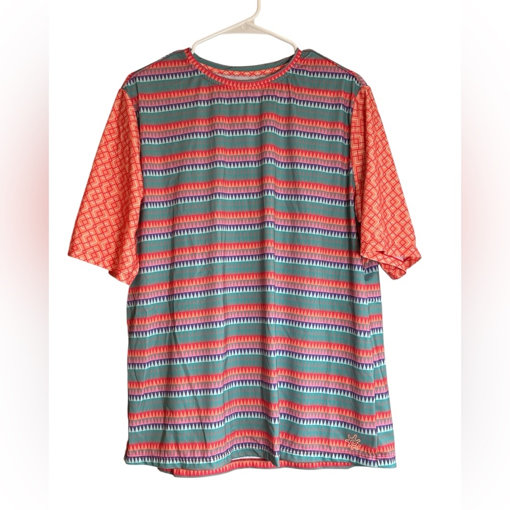 UVSKINZ UPF 50+ Sunwear Rash Guard Top Women’s 3XL Geometric Print